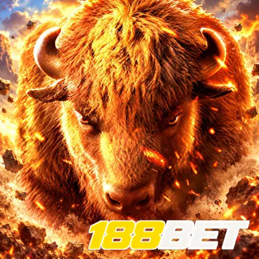 188BET — ilustração de um bisão em tons dourados