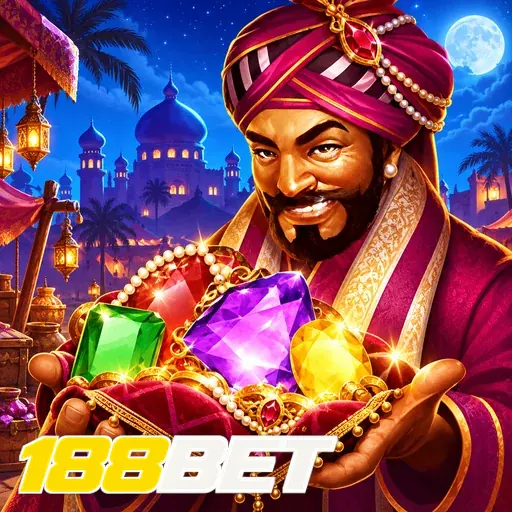 188BET — ilustração de um mercador com tesouros