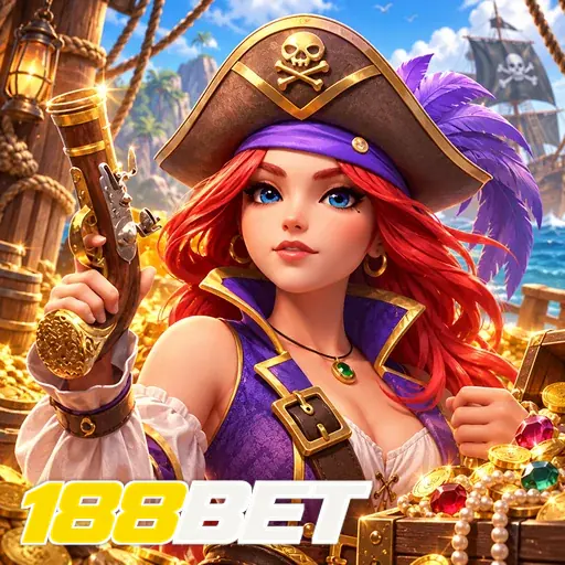 188BET — ilustração de uma pirata com mapa do tesouro
