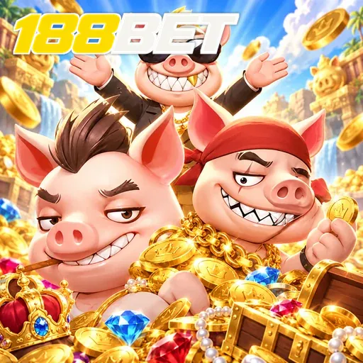 188BET — ilustração de porcos cartunescos