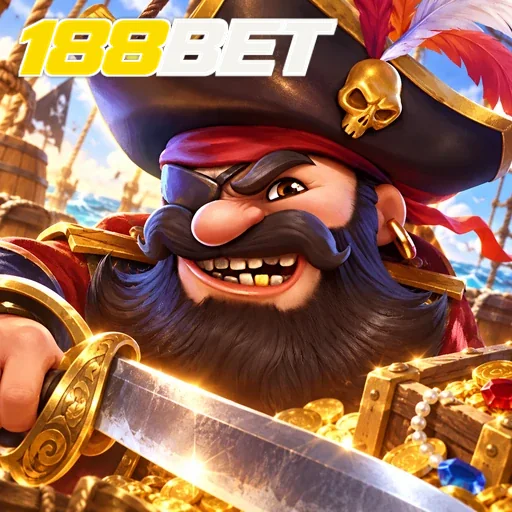 188BET — ilustração de um rei pirata com espada